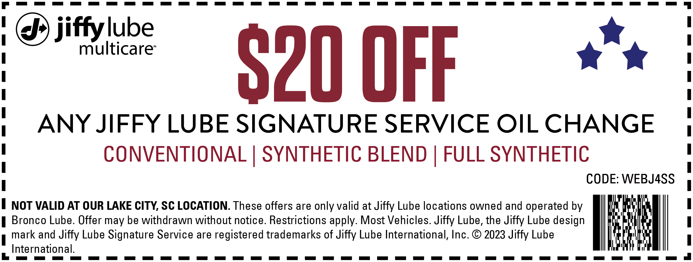 jiffy lube transmission service coupon